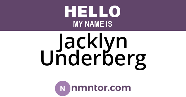 Jacklyn Underberg