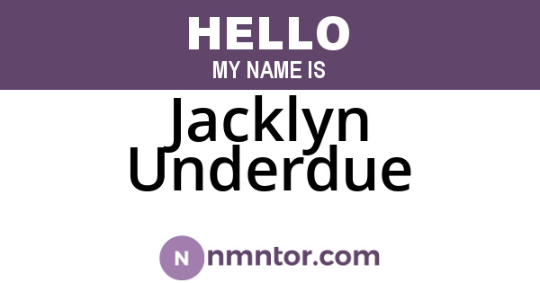 Jacklyn Underdue