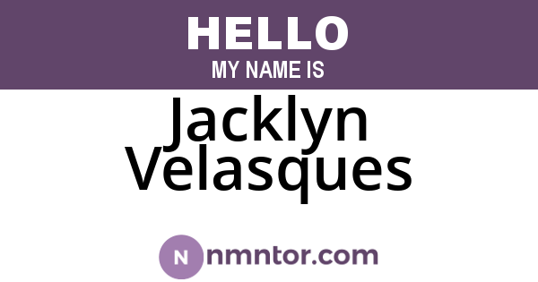 Jacklyn Velasques