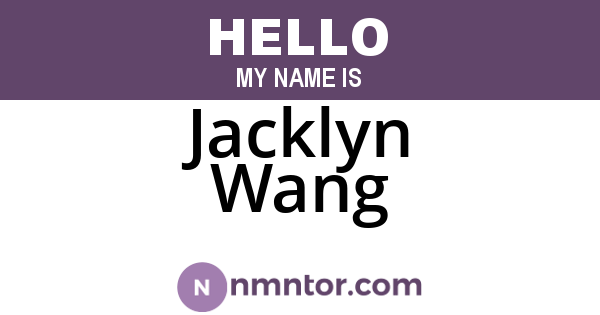 Jacklyn Wang