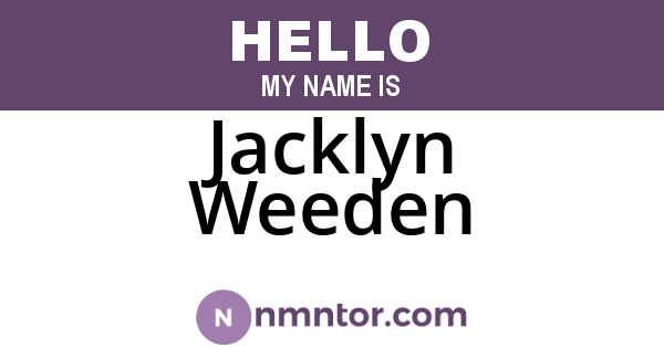 Jacklyn Weeden