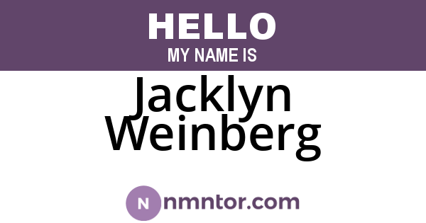 Jacklyn Weinberg