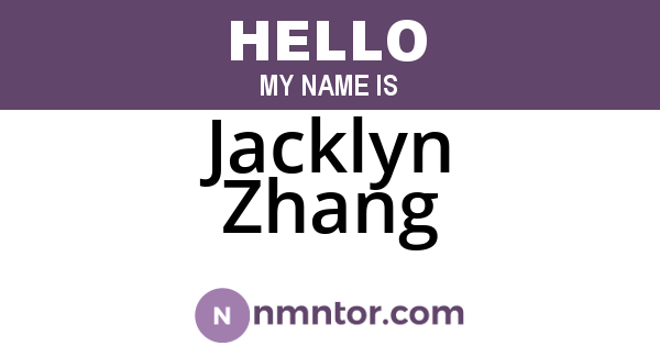 Jacklyn Zhang