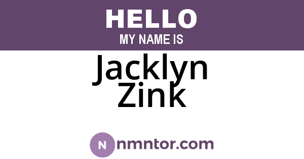Jacklyn Zink
