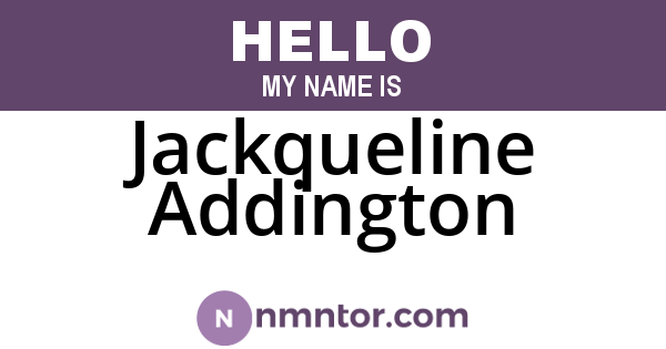 Jackqueline Addington