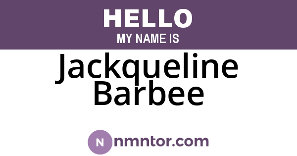 Jackqueline Barbee