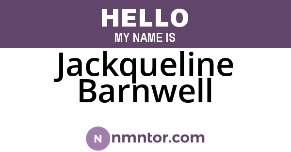 Jackqueline Barnwell