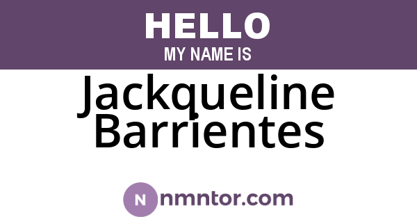 Jackqueline Barrientes