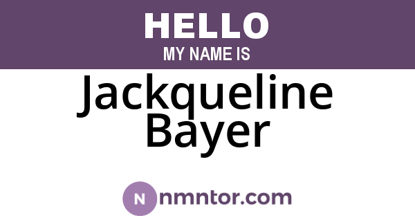 Jackqueline Bayer