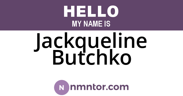 Jackqueline Butchko