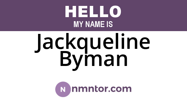 Jackqueline Byman