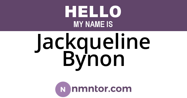 Jackqueline Bynon