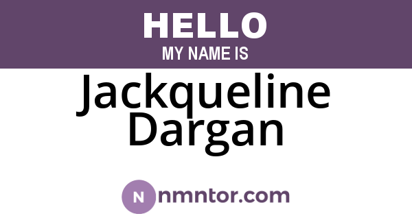 Jackqueline Dargan
