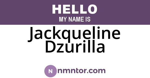 Jackqueline Dzurilla