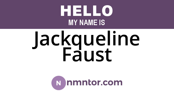 Jackqueline Faust