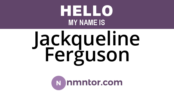 Jackqueline Ferguson