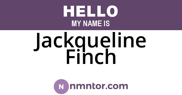 Jackqueline Finch