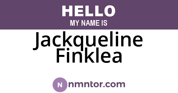 Jackqueline Finklea