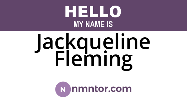 Jackqueline Fleming