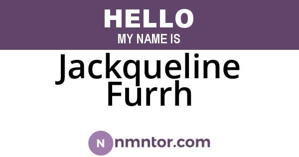 Jackqueline Furrh