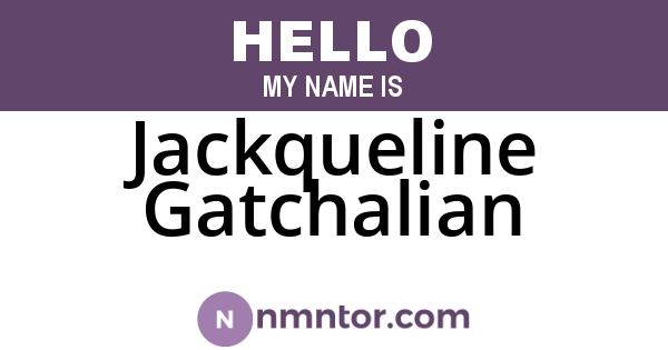 Jackqueline Gatchalian