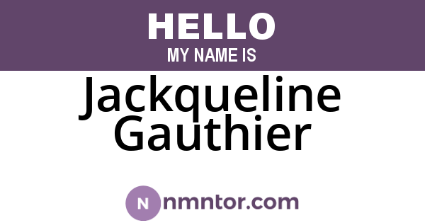Jackqueline Gauthier