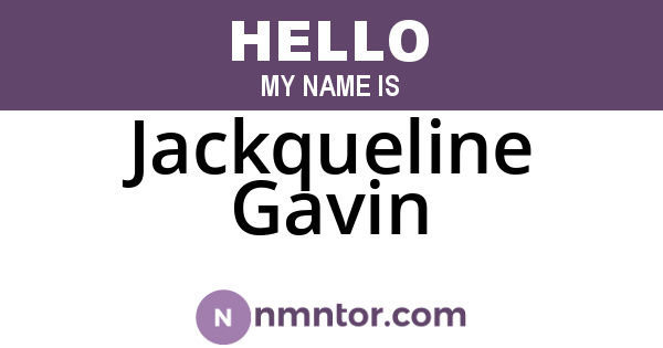 Jackqueline Gavin