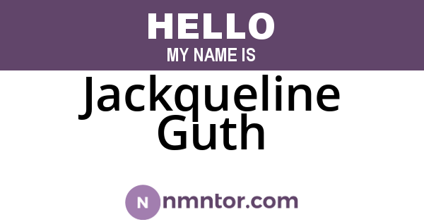 Jackqueline Guth