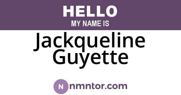 Jackqueline Guyette