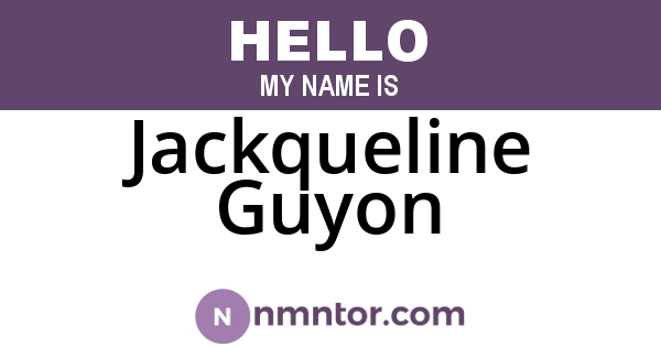 Jackqueline Guyon