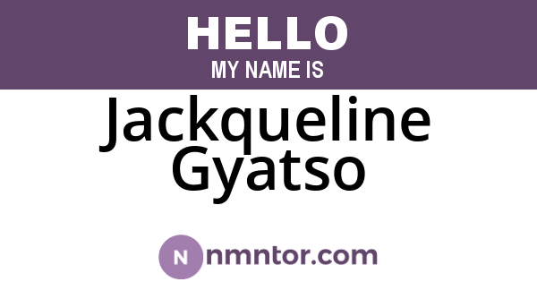 Jackqueline Gyatso