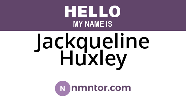 Jackqueline Huxley
