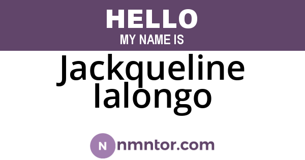 Jackqueline Ialongo