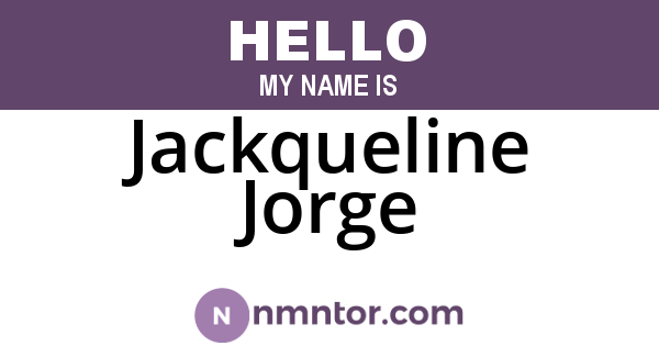 Jackqueline Jorge