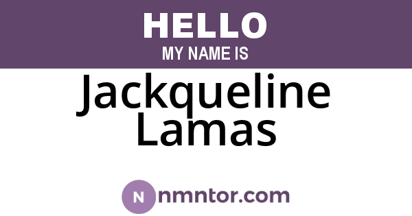 Jackqueline Lamas