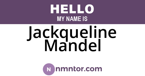 Jackqueline Mandel