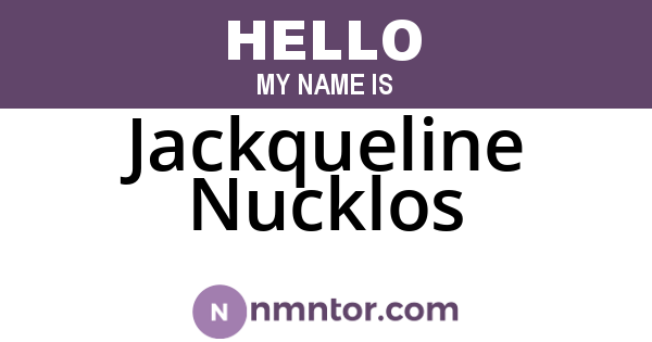 Jackqueline Nucklos