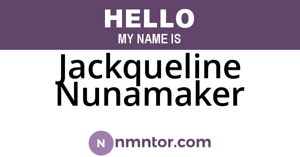 Jackqueline Nunamaker