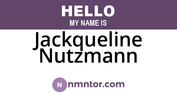 Jackqueline Nutzmann