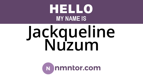 Jackqueline Nuzum