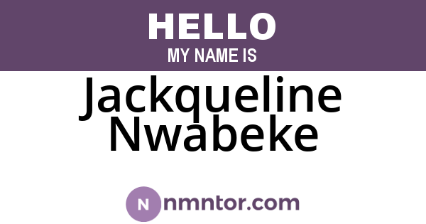 Jackqueline Nwabeke