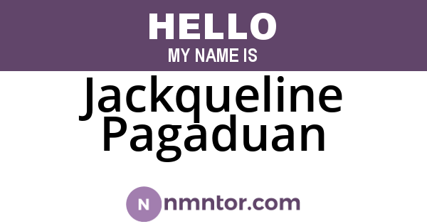 Jackqueline Pagaduan