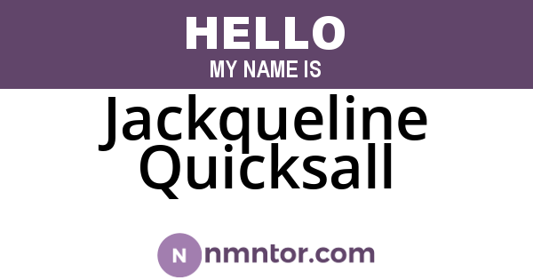 Jackqueline Quicksall