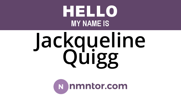 Jackqueline Quigg