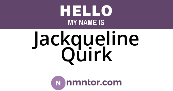 Jackqueline Quirk