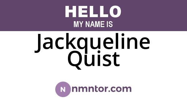 Jackqueline Quist