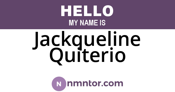 Jackqueline Quiterio
