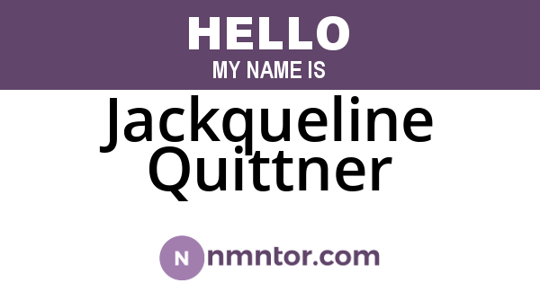 Jackqueline Quittner
