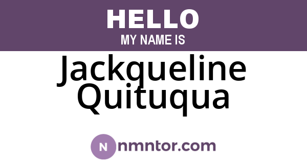 Jackqueline Quituqua
