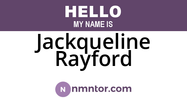 Jackqueline Rayford
